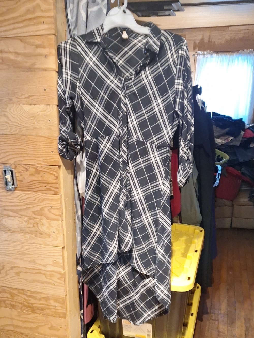 DRESS BY LOVE NOTES Plaid button down highlow